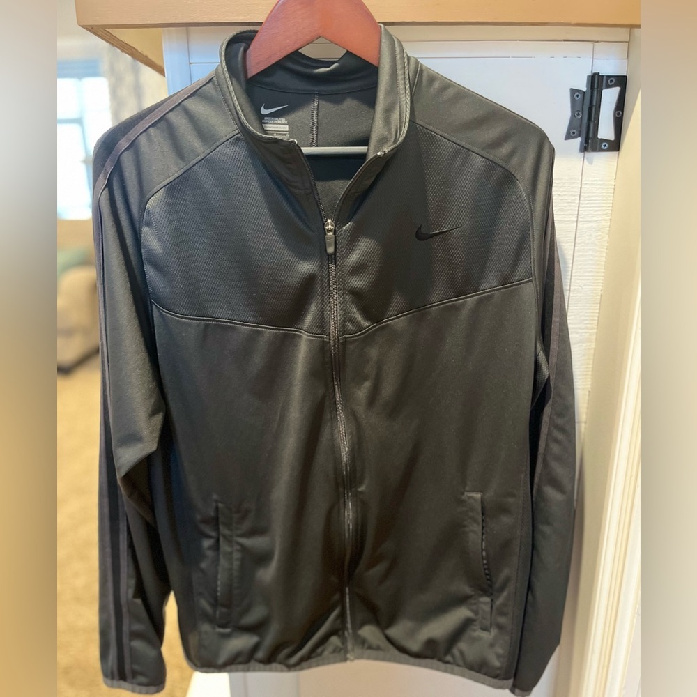 Nike Dri-Fit zip-up jacket Size large Gray